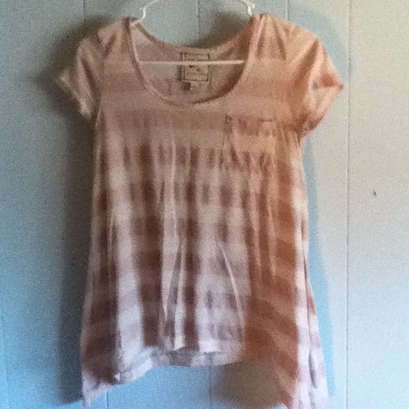 Pink rose stripe tee