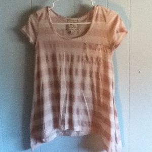 Pink rose stripe tee
