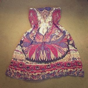 Purple and pink floral sundress