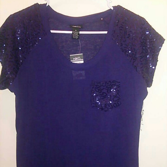 Blue w/sequin top