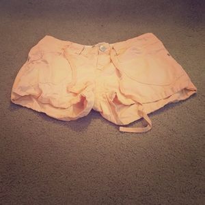 Cream/peach shorts