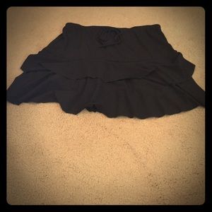 Black ruffled skort