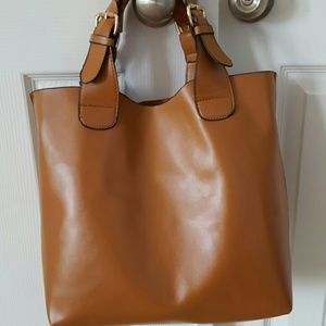 PU ?Leather Shoulder Shopper?