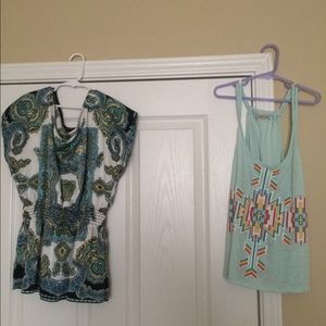 Silky dressy top and tank top