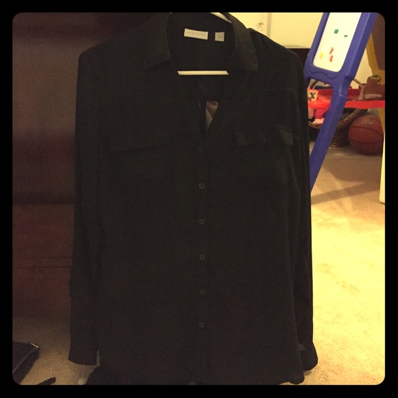 Sheer Black button up.