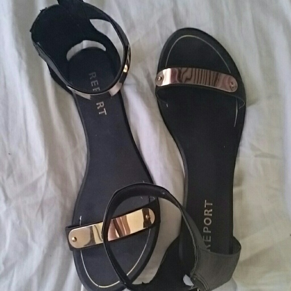 Metallic sandals