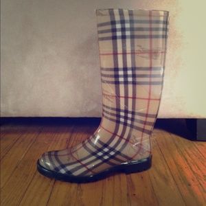 Authentic Burberry tall rainboots