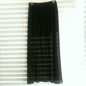 Black chiffon skirt