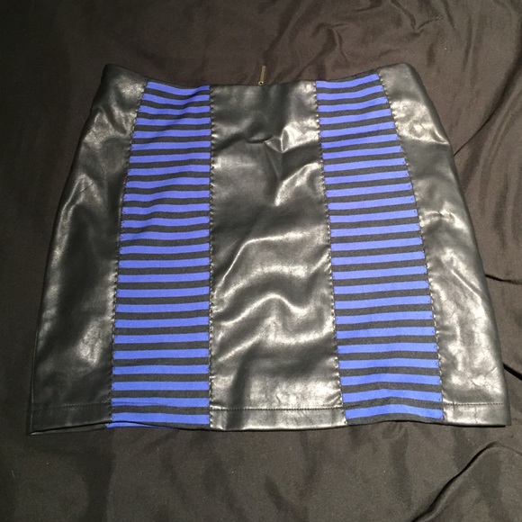 Leather mini skirt