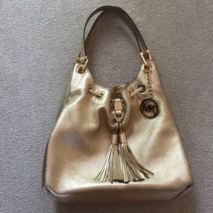 Michael Kors Camden Large Metallic Leather Bag