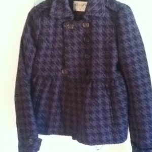 Delia's purple houndstooth pea coat