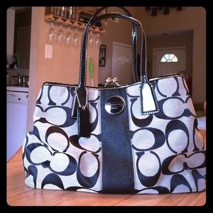 Black coach handbag