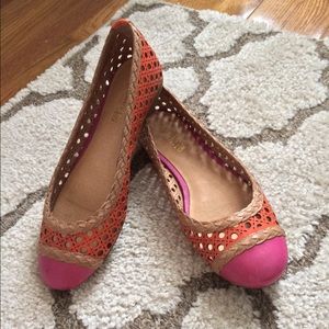 🎉H. Pick🎉Sperry TopSider Clara Orange/Pink Flats