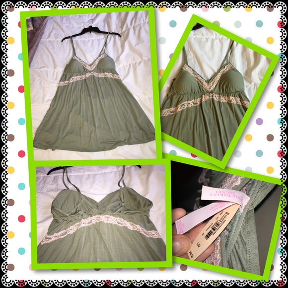 Victoria's Secret Supersoft Lace-Trim Slip Dress - Picture 3 of 4