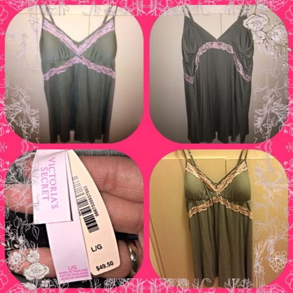 Victoria's Secret Supersoft Lace-Trim Slip Dress - Picture 4 of 4