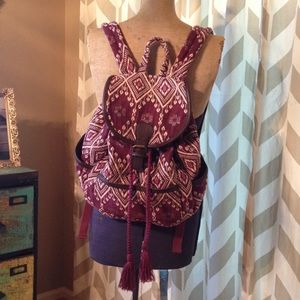 AEO Purple Tribal Backpack