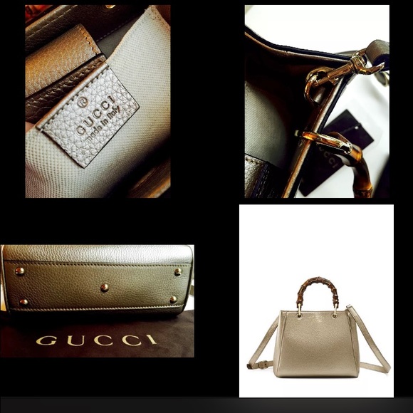NWT Authentic Gucci Bamboo Gold Leather Mini Bag! - Picture 3 of 4