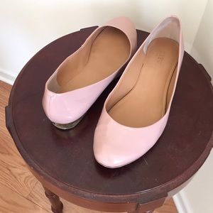 J. Crew patent leather blush ballet flats