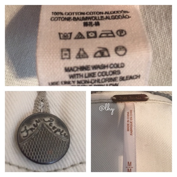 FREE PEOPLE MIXED MEDIA WHITE DENIM JACKET - Picture 4 of 4