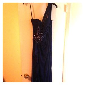 Navy Blue Evening Gown