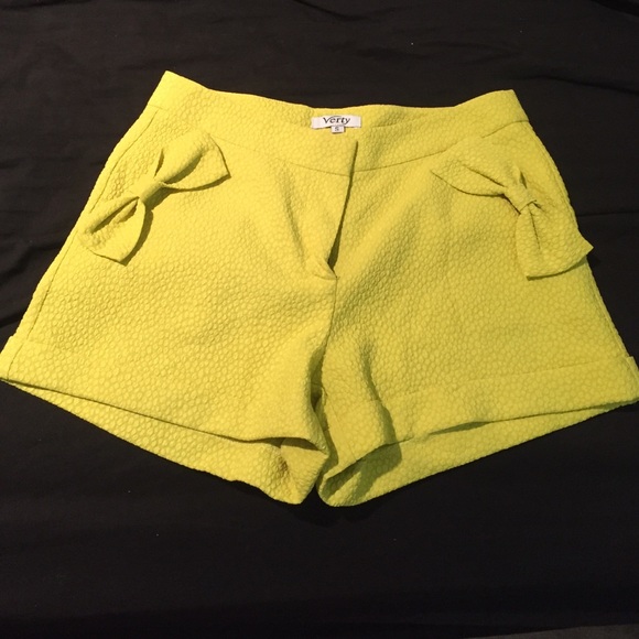 Lime green bow-tie shorties