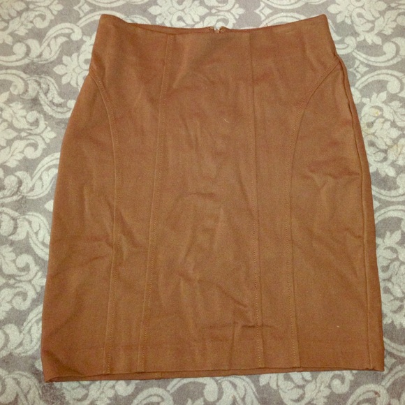 Chocolate colored business skirt . Worn only once.