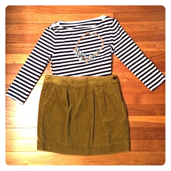 Brown/yellow Cord Skirt