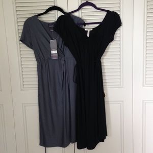Gray and black maternity dresses