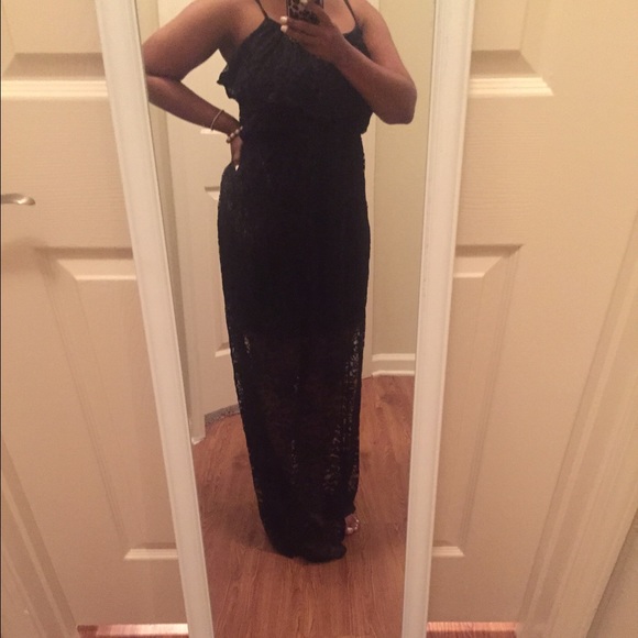 Black Lace free flowing dress