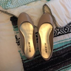 Beige flats