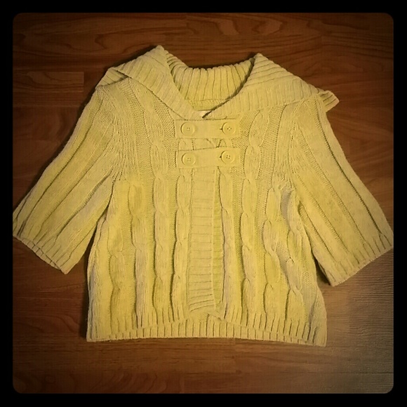 Mustard color Crop sweater