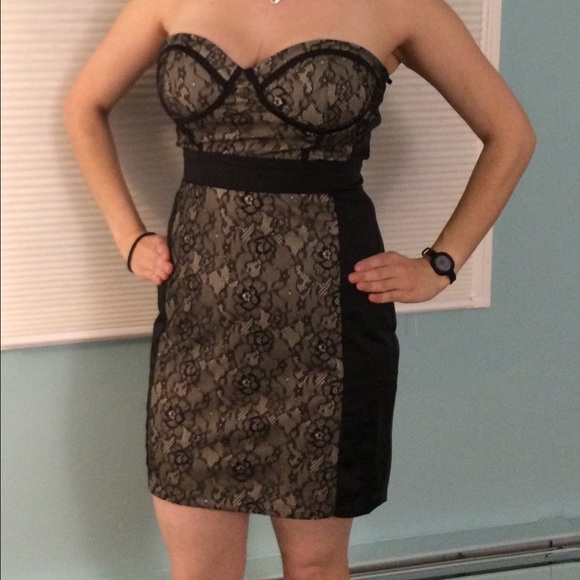 Lace panel bodycon dress from forever 21