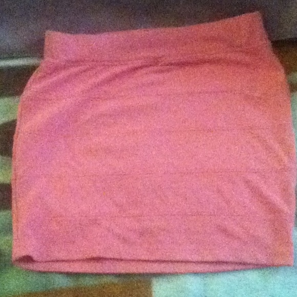 Bright pink bandage mini skirt