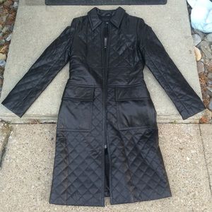 Long leather Express coat