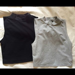 F21 Black & Grey Crop Top BUNDLE