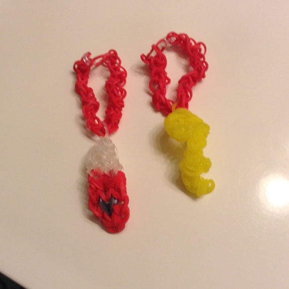 Rainbow Loom Lock and Key Charn Bracelet