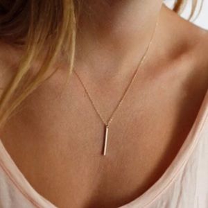 ✨ S O L D ✨ NWOT Vertical gold bar necklace