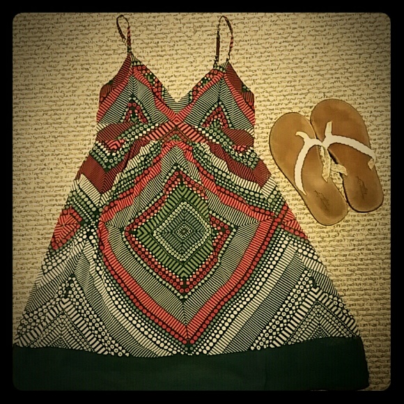 SOLD Colorful Tribal Dress