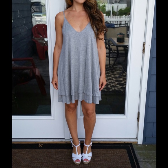 Dresses & Skirts - LAST ONE! Grey jersey comfy tank dress