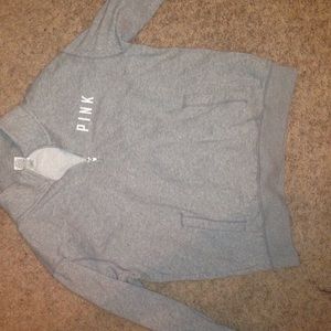 Grey sweatshirt from pink