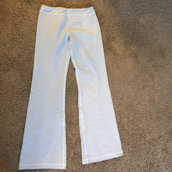 White Lululemon pants. Awesome and rare fabric!
