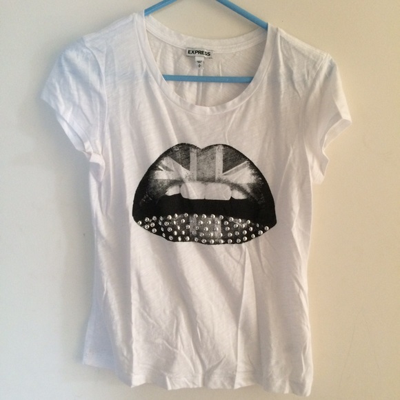 Embellished Lips Graphic Tee
