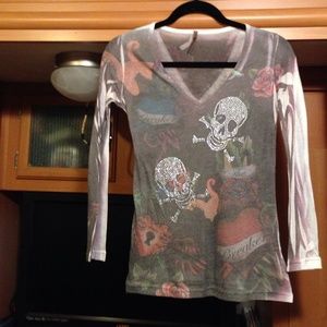 Skulls Boutique top , Mary Jane long sleeve