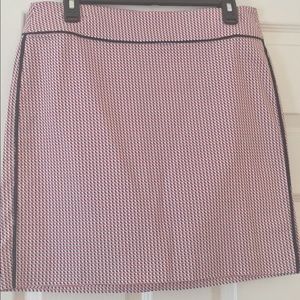 Ann Taylor red checkered skirt