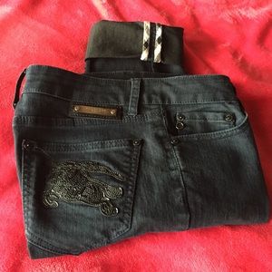 Navy Blue Burberry Jeans.