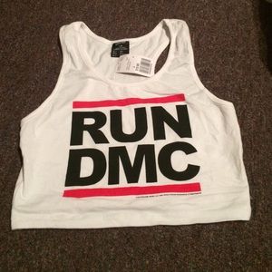 RUN DMC crop racer back tank top