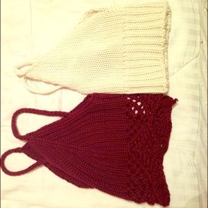 BUMDLE DEAL!!! Plum & Cream Crochet Top