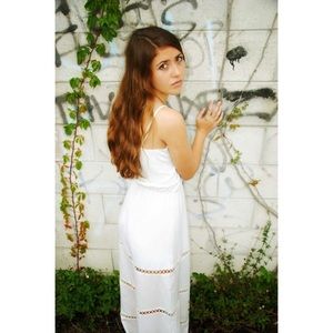 White maxi dress