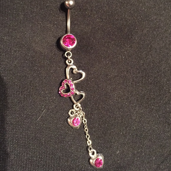 Pink belly ring