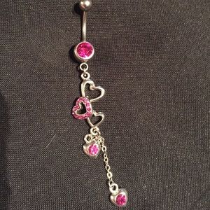 Pink belly ring